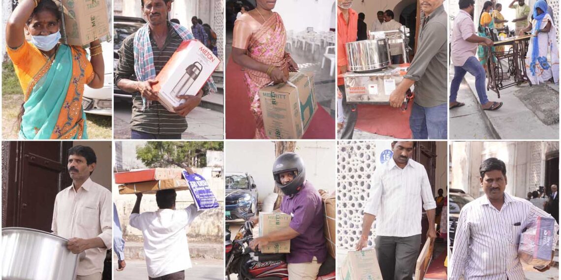 50 poor Covid Widows divorcees petty traders street vendors small business owners self-employed were given away tools to regain their last livelihood