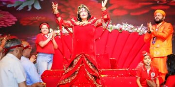 Free medical camp distribution of electric fans and food grains at Radhe Maa's birth anniversary celebration