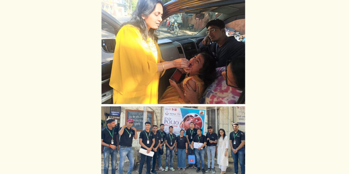 Rotary Club of Pune, Baner, IIEBM, Pulse Polio drive, Indian Institute of Education and Business Management, National Immunization Day For Polio ,